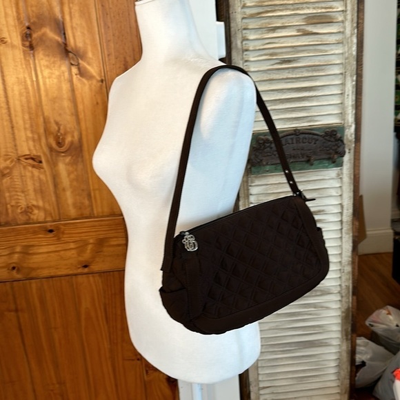 Vera Bradley Brown expresso  brown  microfiber quilted shoulder bag - Picture 7 of 7